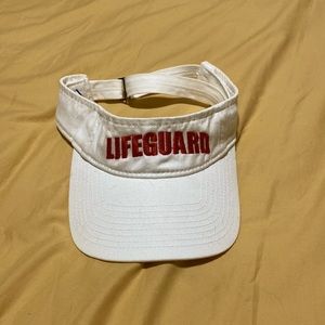 White lifeguard visor